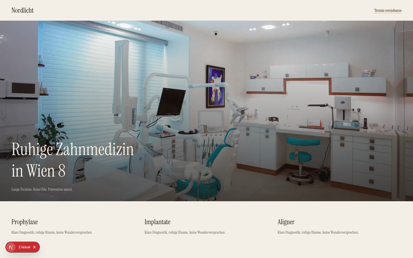 Nordlicht Klinik website